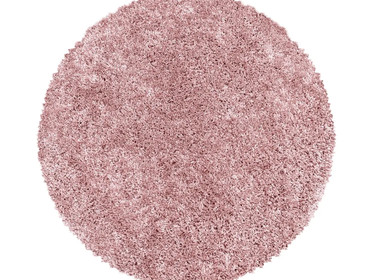Billede 1 - Rundt shaggy tæppe SYDNEY Unicolor - rosa - 80 x 80 cm