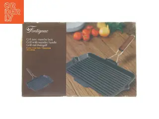 Fontignac grillpande med træhåndtag fra Fontignac (str. 38x24 cm)