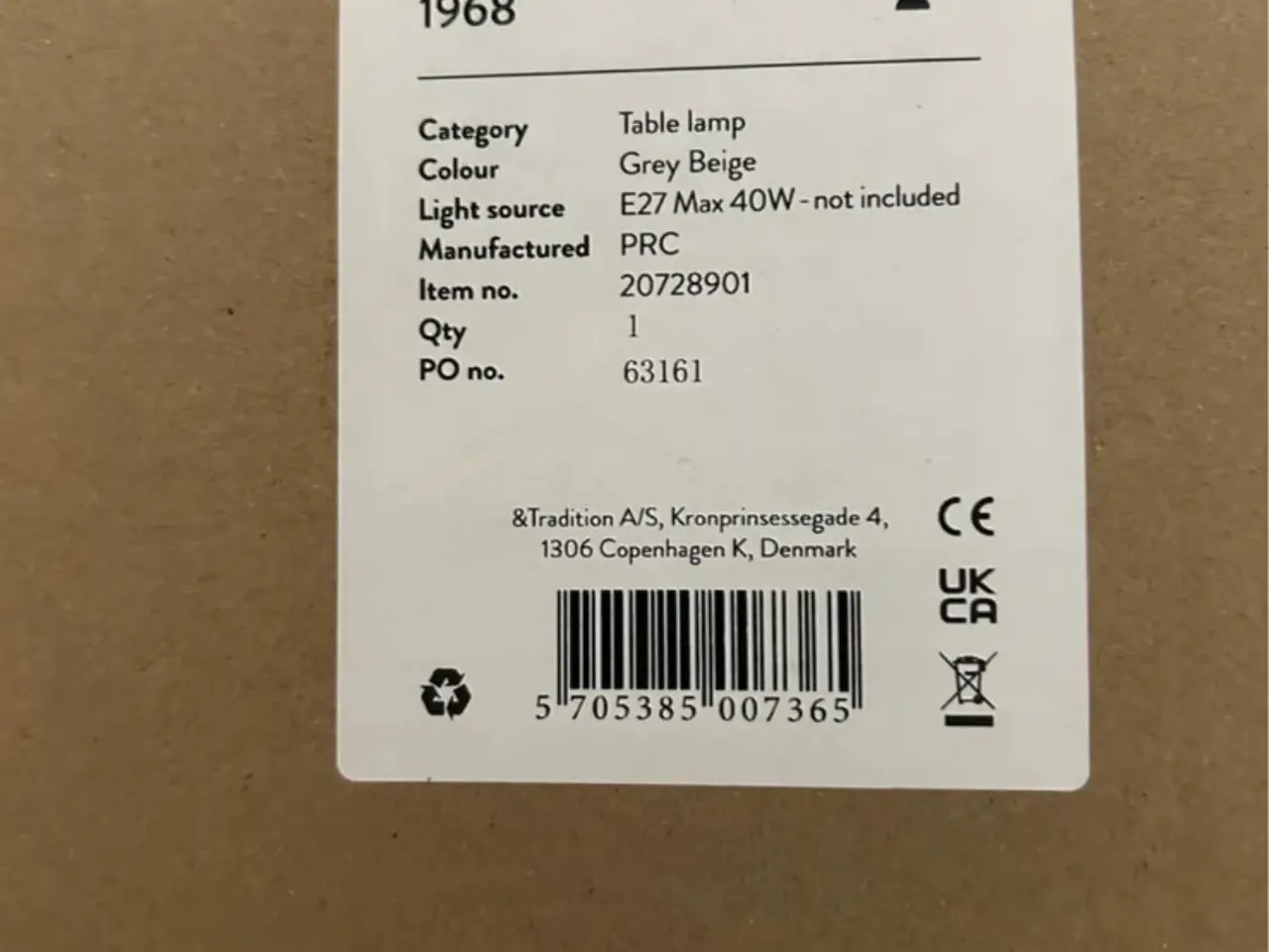 Billede 3 - VP 3 Flowerpot-lampe helt ny i original kasse