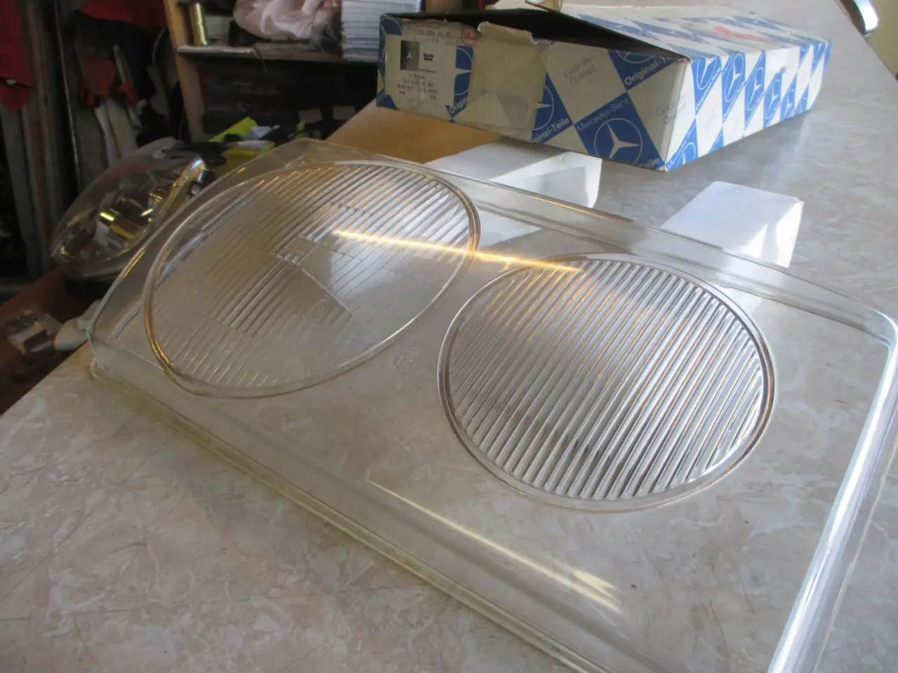Billede 3 - H Forlygte glas  Mercedes 123 