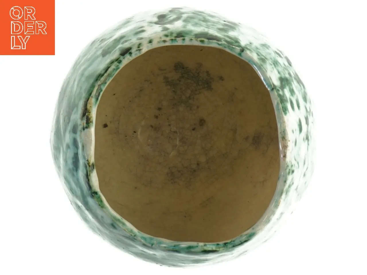 Billede 3 - Keramisk vase i grøn (str. 13x12 cm)
