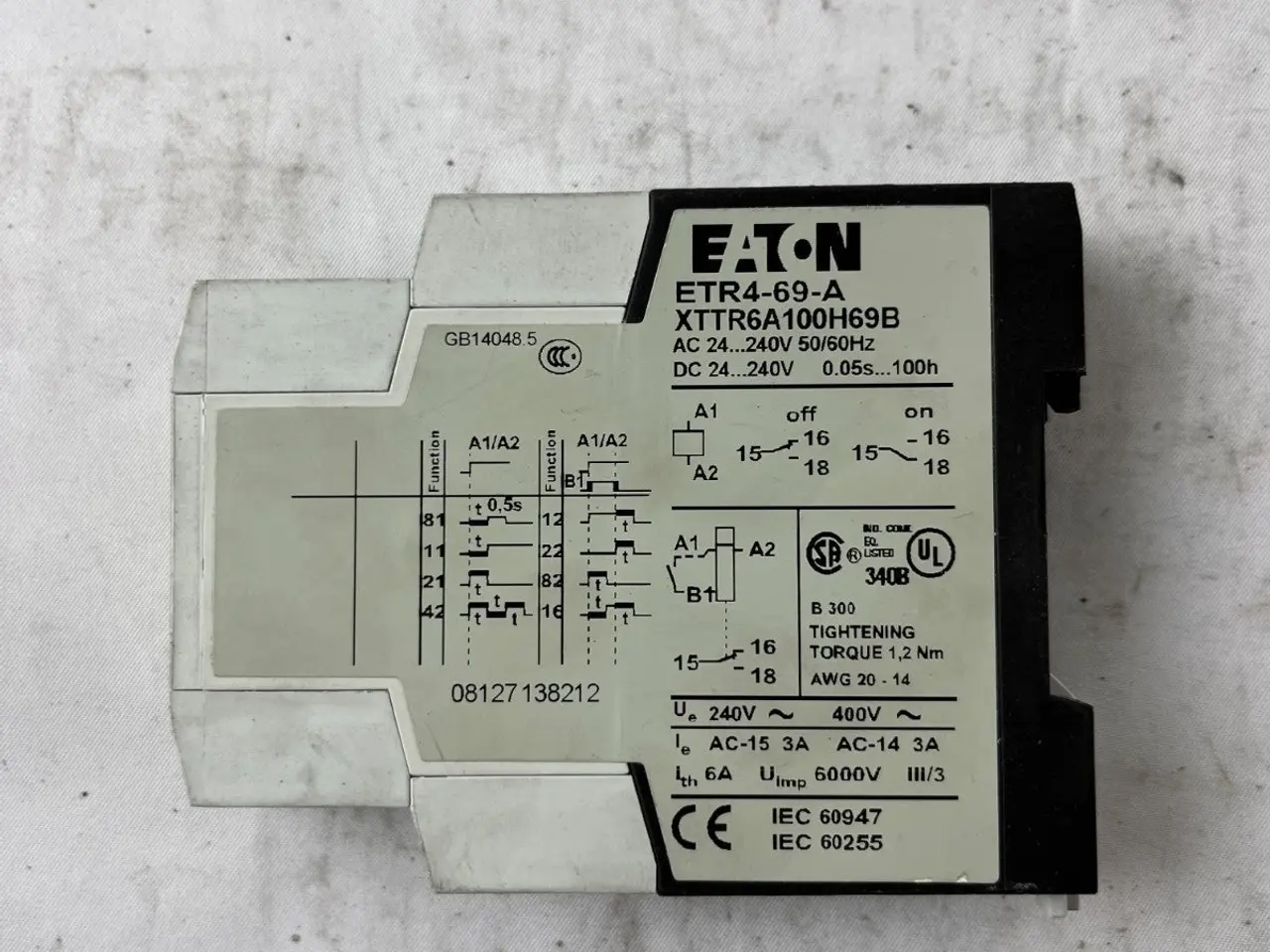 Billede 4 - Eaton ETR4-69-A Timer relæ 24-240VAC/DC 0.05s-100h