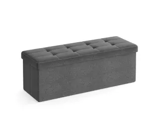 Opbevaringsbænk foldbar - mørkegrå, 110 x 38 x 38 cm