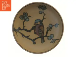 Keramikskål med fuglemotiv (str. Ø 12 cm)