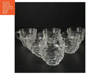 Glas kopper, sæt af 6 (str. 6 stk Ø 8 cm)