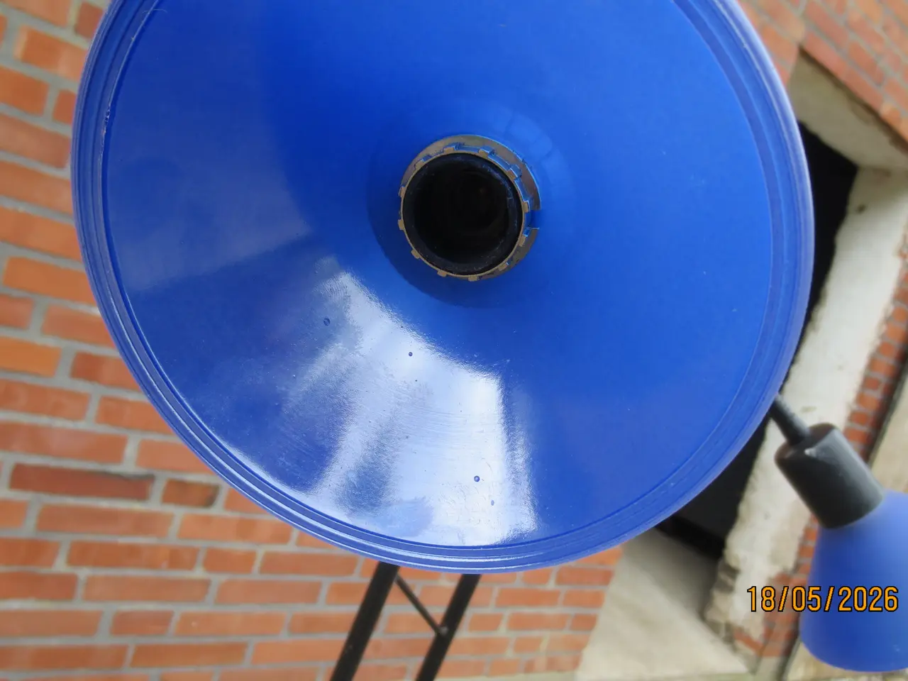 Billede 3 - 1 stk Retro Standerlampe med blå glasskærme