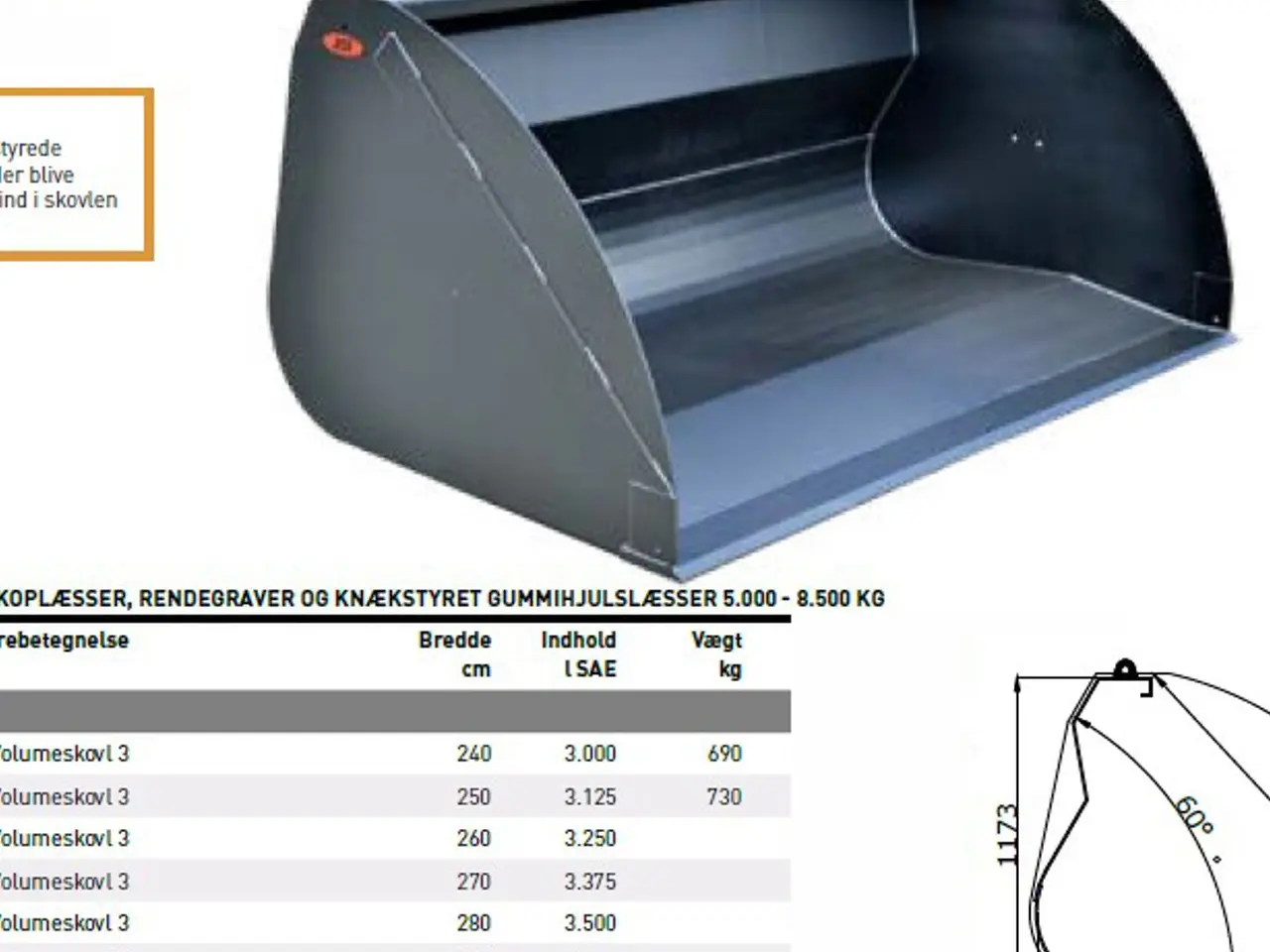 Billede 3 - JST T3 Volumeskovl 240-300 cm.