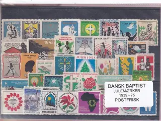 Dansk Baptist Julemærker 1939 - 75 - Postfrisk