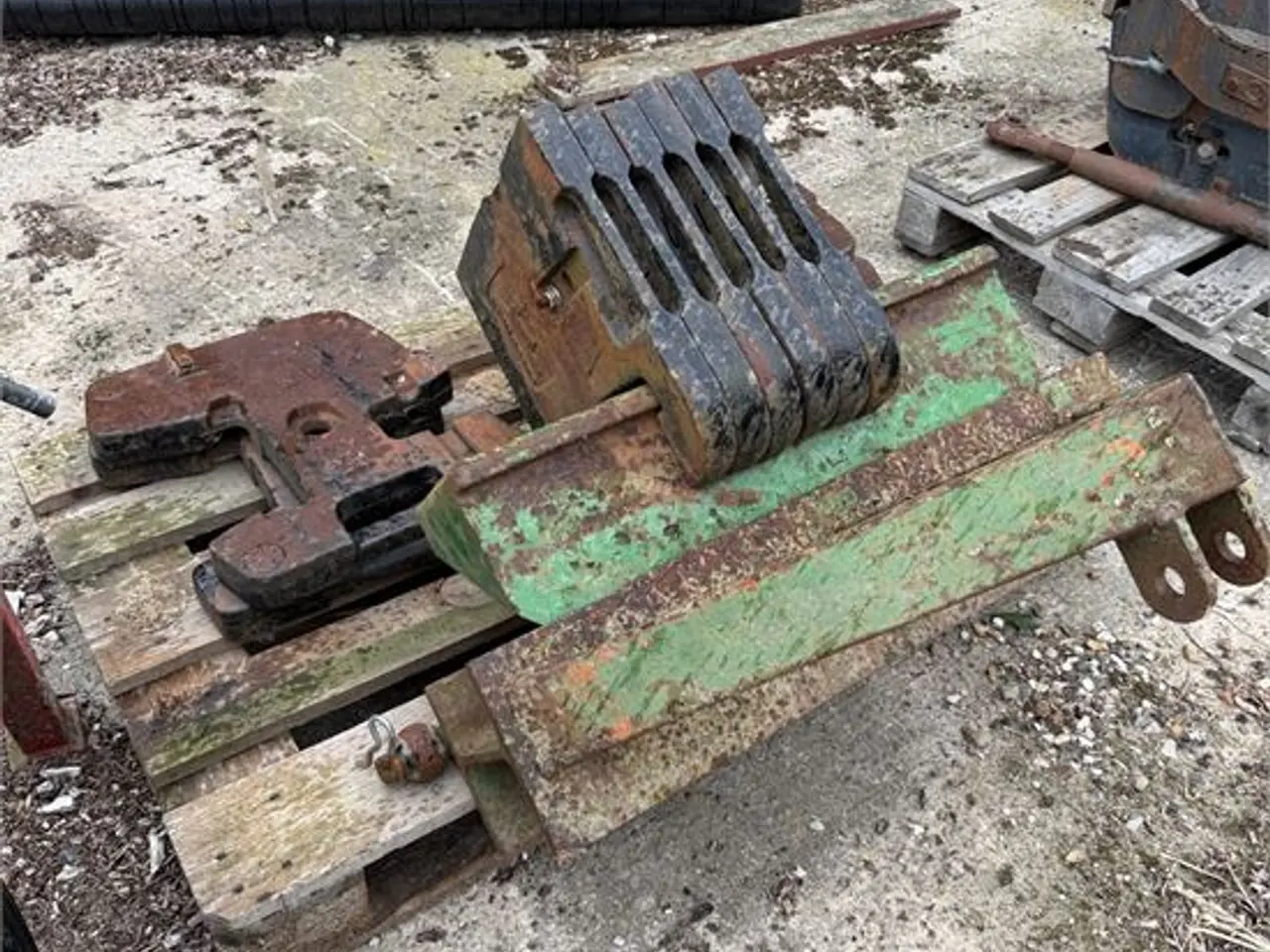 Billede 5 - Claas 830 axion vægtklodser med ophæng - Weight blocks 10 x 40 kg + 100 kg