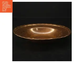 Messing Skål med kvinde symbol (str. Ø. 20 cm)