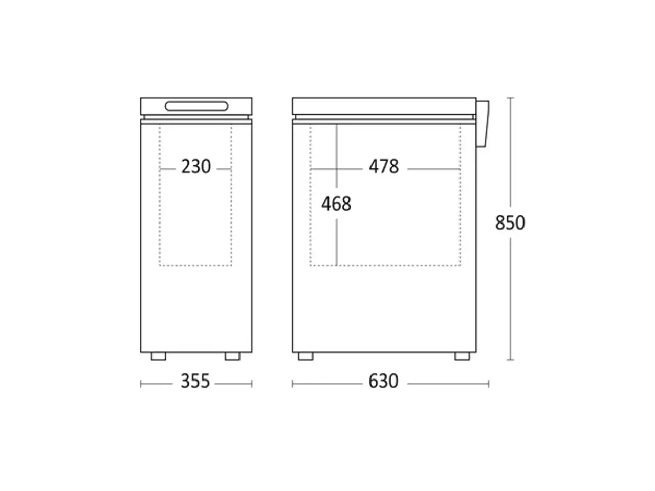 Billede 2 - Kummefryser 51 L – CF51WE – B355 x D590 x H850 mm