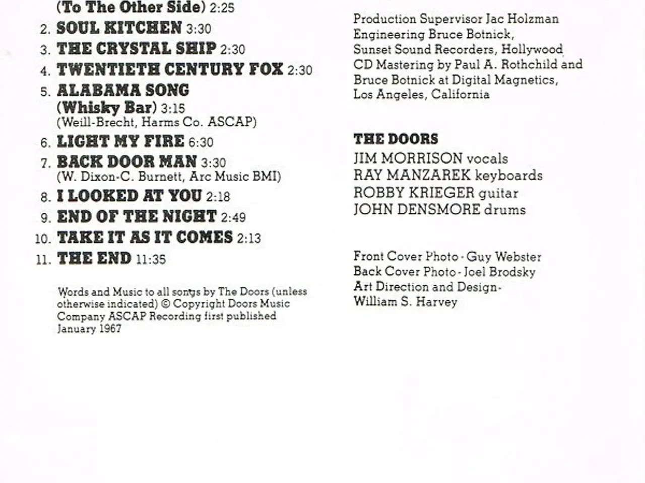 Billede 4 - The Doors – The Doors – CD