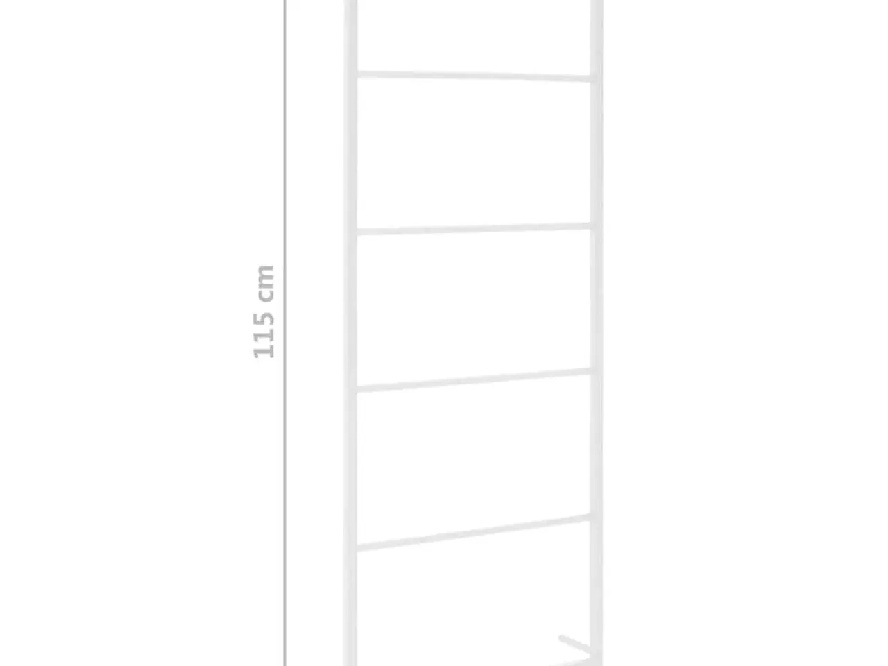 Billede 6 - Håndklædestativ hvid 45x10x115 cm stål