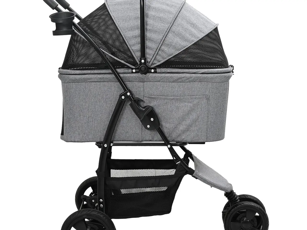 Billede 8 - Sammenklappelig kæledyrsvogn - grå, polyester, 78 × 54 × 101 cm
