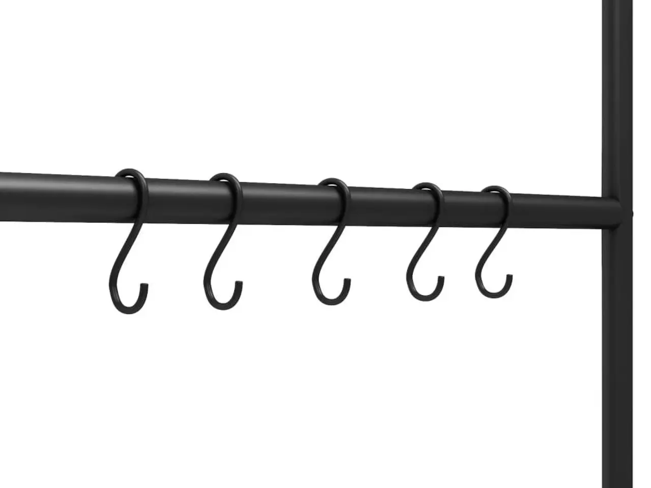 Billede 5 - Håndklædestativ stige med 5 niveauer - sort jern 58×175 cm