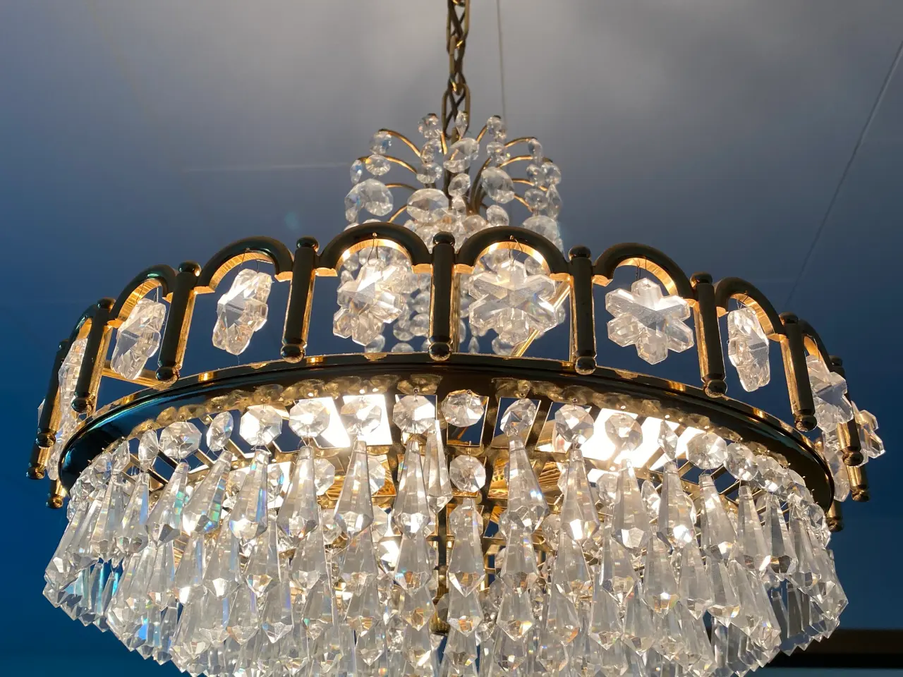 Billede 3 - Gammel prisme loftslampe.