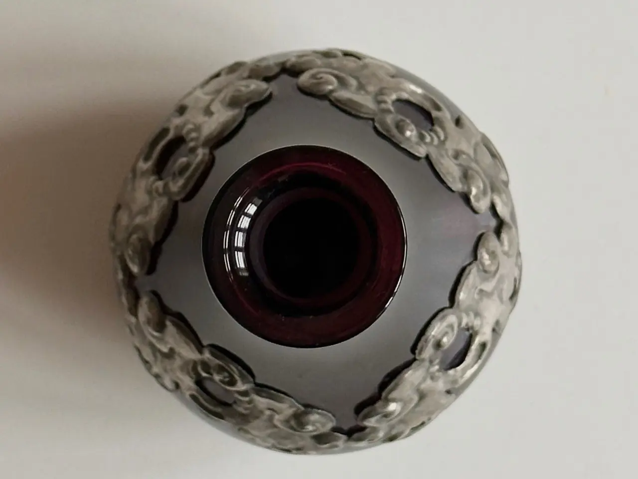 Billede 9 - Antik karaffel uden prop, aubergine