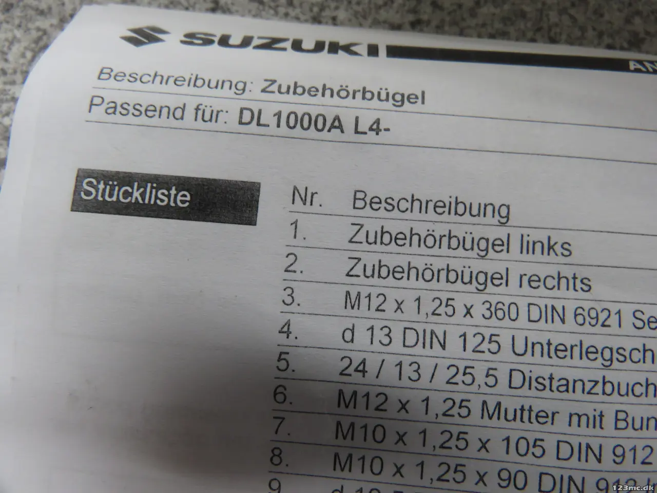 Billede 3 - Motorbøjle, højre, Suzuki DL1000