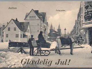 Aarhus - Juleposten - Glædelig Jul - Postkort - Ubrugt