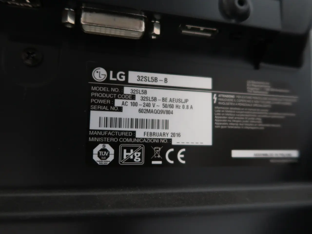 Billede 2 - Fjernsyn LG 32SL5B-B