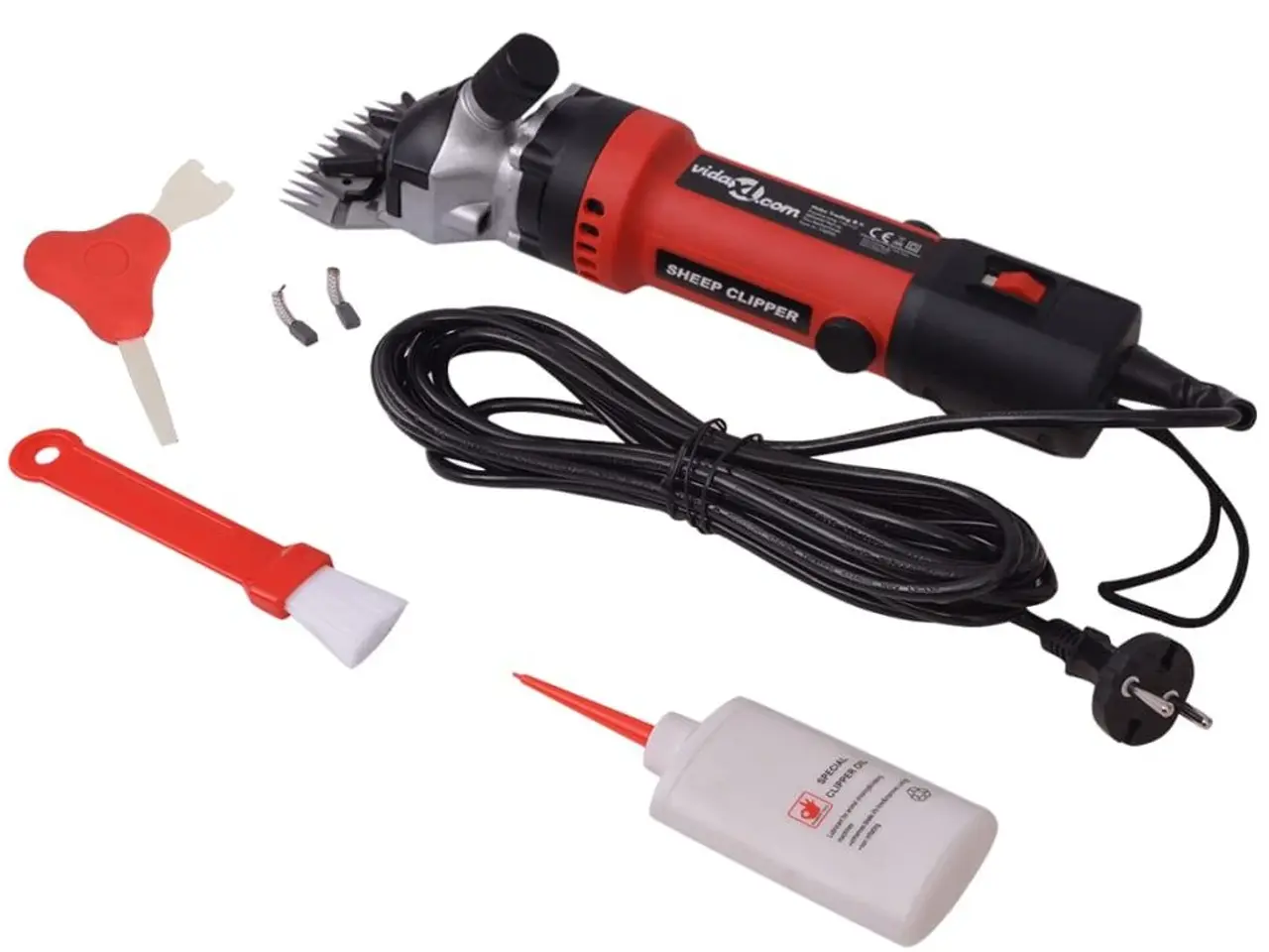 Billede 4 - Fåreklippersæt 7 dele - 550 W, 2400 o./min, sort/rød