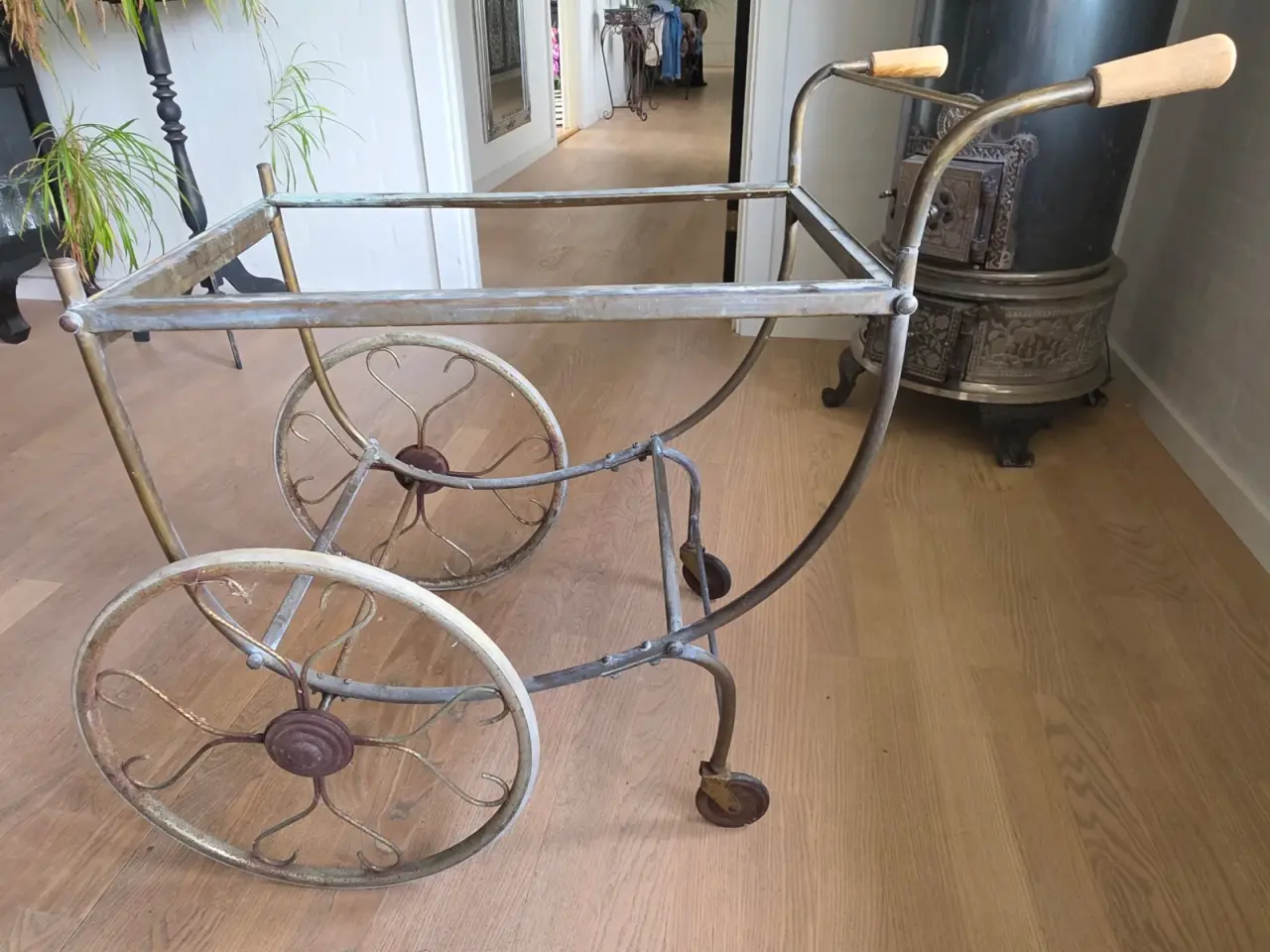 Billede 2 - Vintage Fransk Barbord i messing - 100+ år gammelt