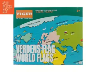 Verdens flag puslespil fra Tiger (15 + 30 brikker))