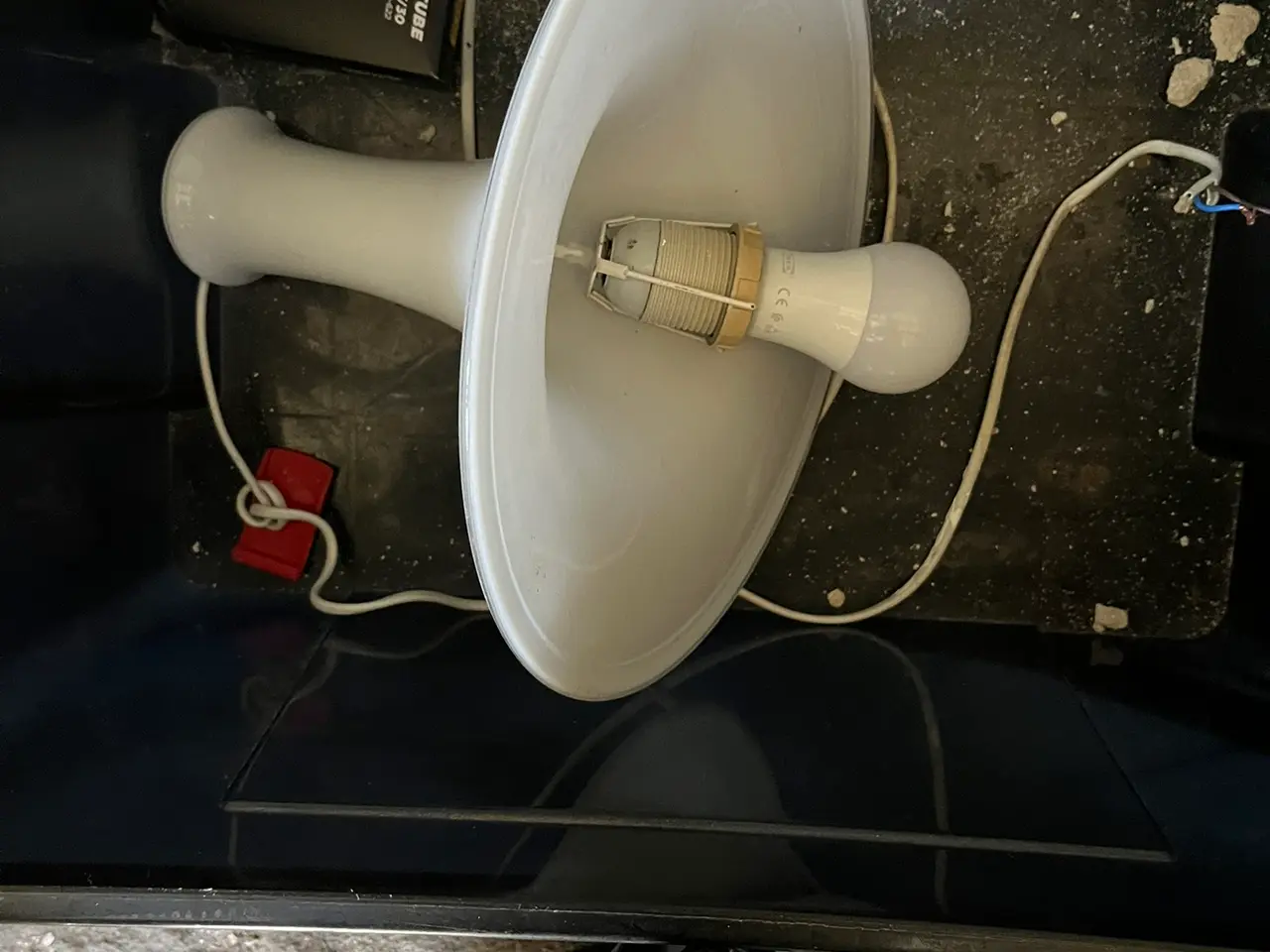 Billede 1 - Original Hvid loft Holmegaardslampe