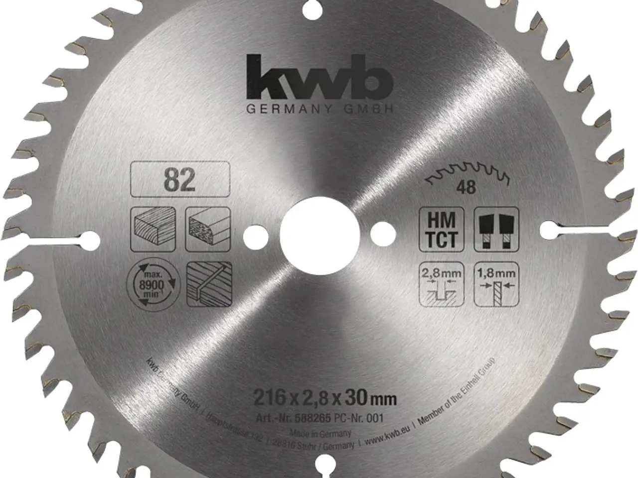 Billede 1 - Rundsavsklinge 210 x 30  mm - 64 tænder