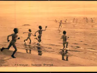 Krøyer - Badende Drenge - Schjelde 21219 - Ubrugt