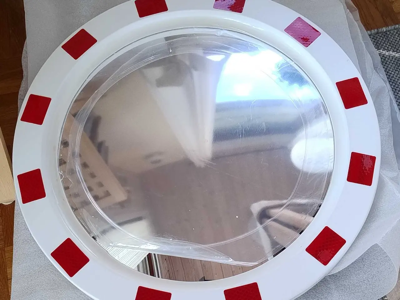 Billede 1 - Trafik spejl med refleks, ubrugt.