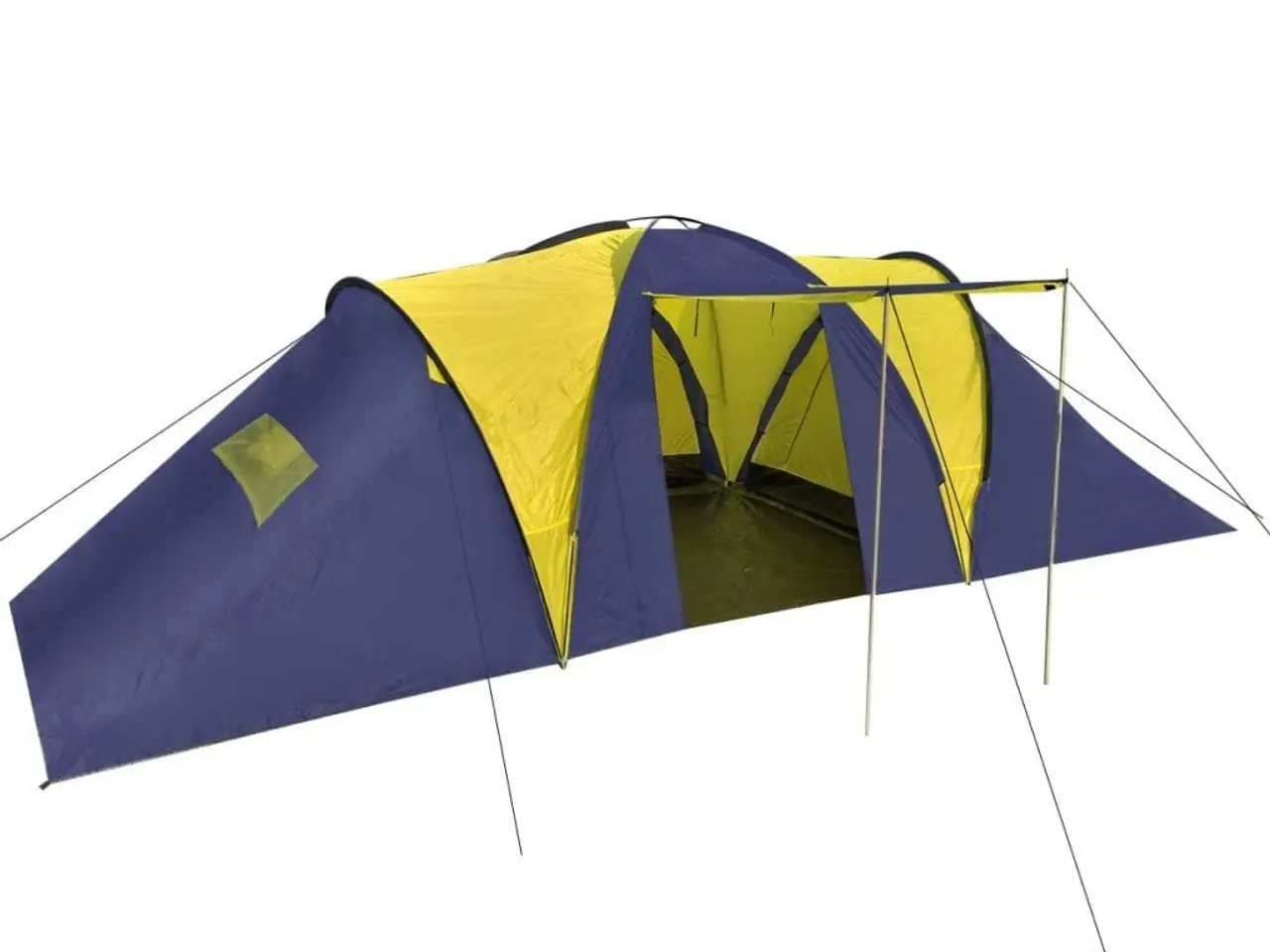 Billede 2 - Campingtelt til 9 personer - blå/gul med 3 rum