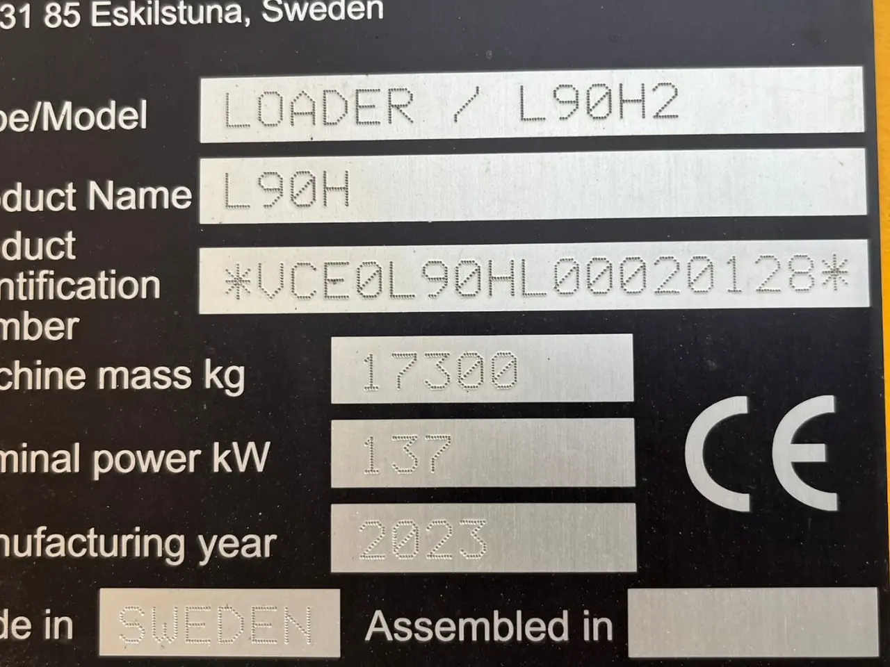 Billede 2 - Volvo L 90 H  H2 AGRICULTURE DK-maskine, Co-Pilot, LANG-BOM & med brede 650/65R25 hjul
