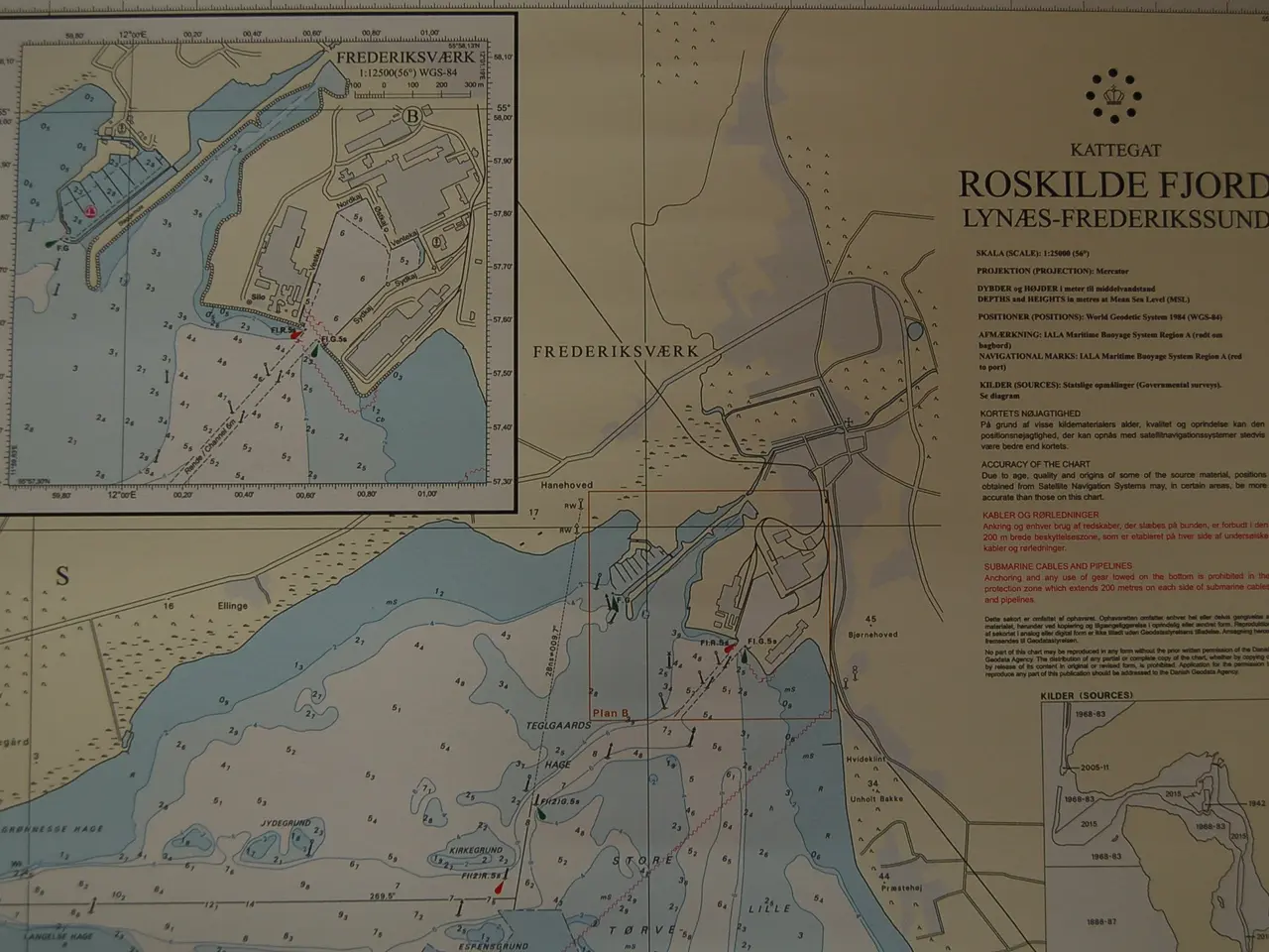 Billede 2 - Dansk Søkort 117 Roskilde Fjord - Lynæs-Frederikss