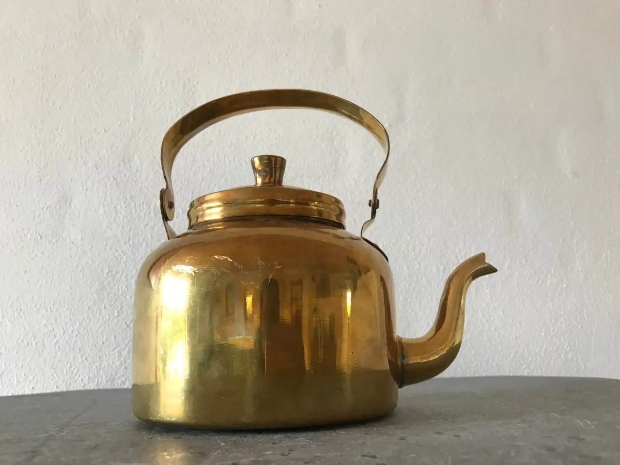 Billede 2 - Vintage tepotte / tekande i messing
