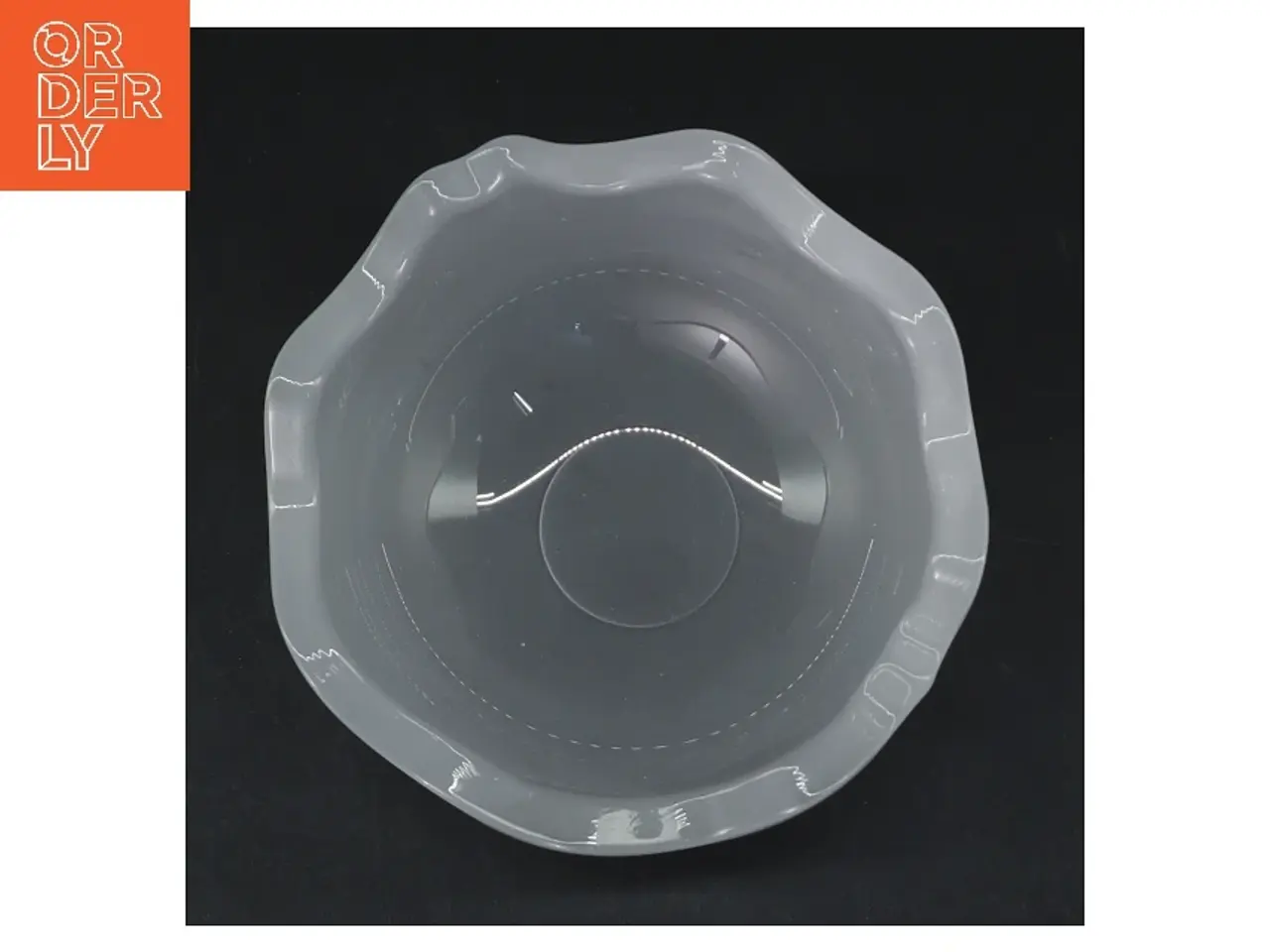 Billede 5 - Glas skål med bølget kant (str. Ø 11,5 cm højde 10,5 cm)