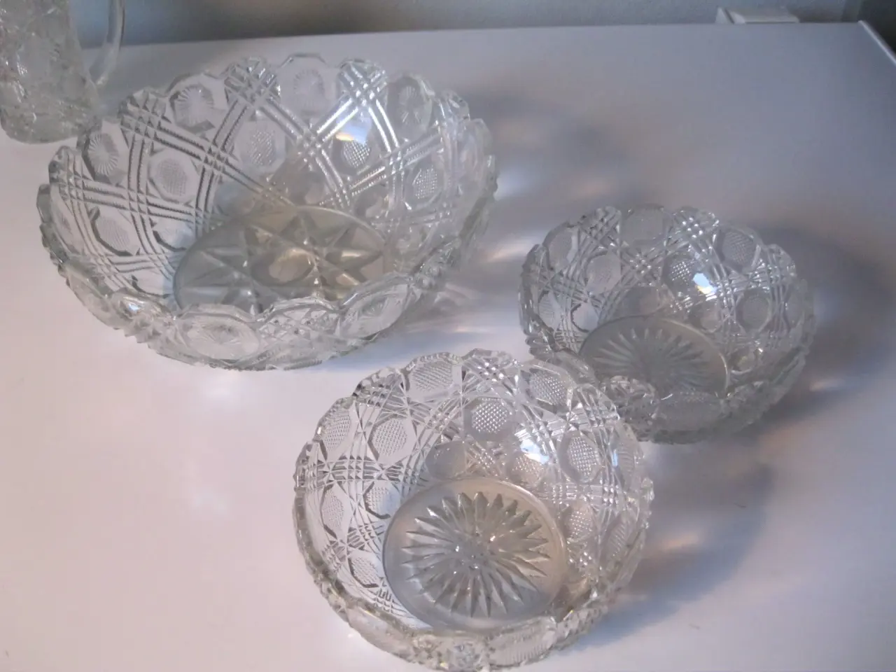Billede 3 - Sukker+flødestel + 3 skåle Fyen 1924 Diamant