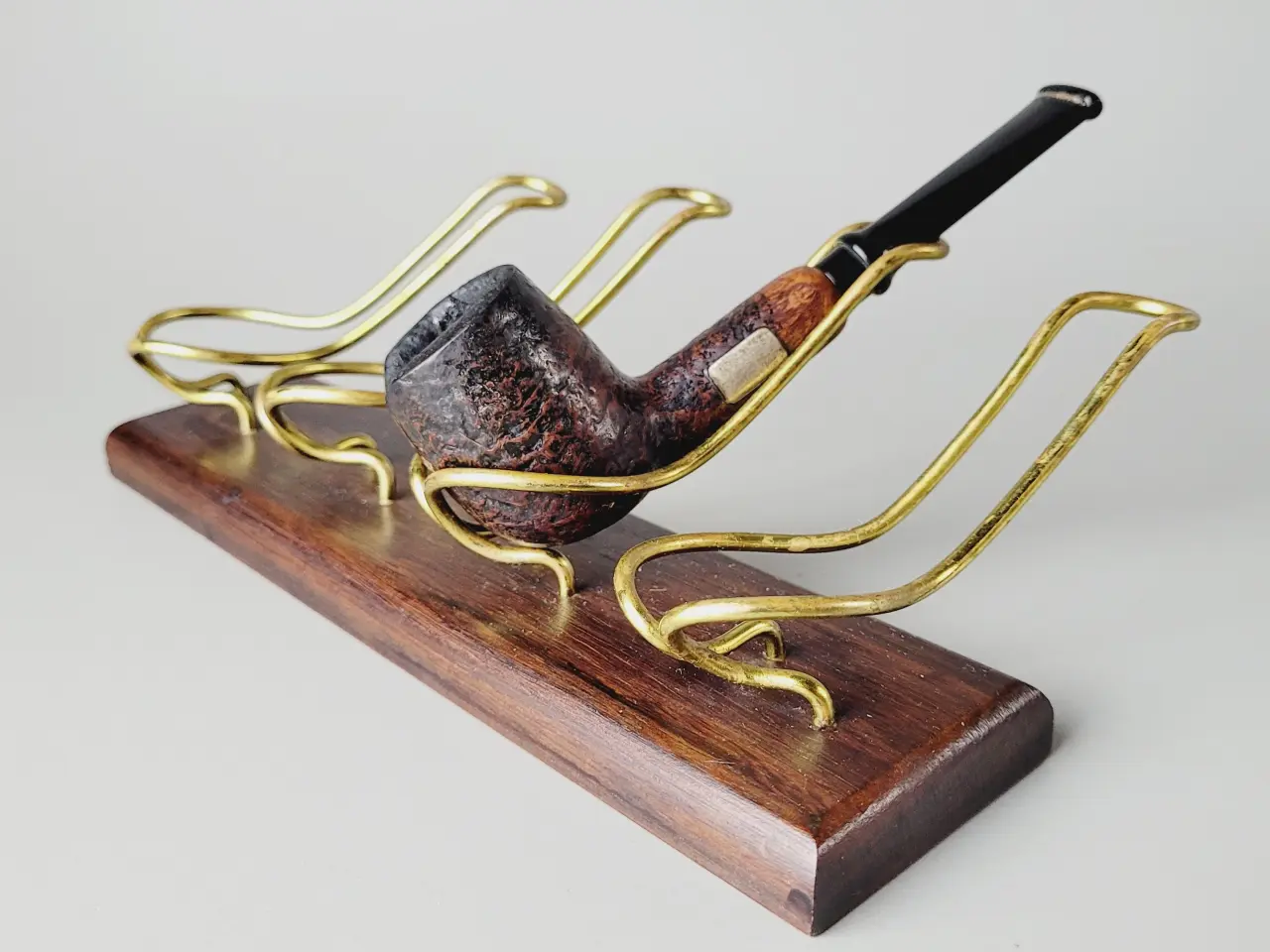 Billede 3 - ⭐️· Vintage pibestativ i palisander og messing
