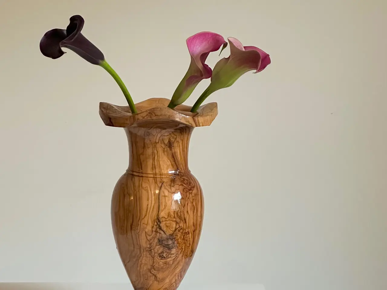 Billede 1 - Stor vase, træ