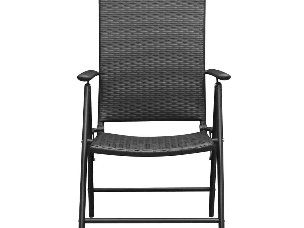 Billede 3 - Foldbare havestole i polyrattan - 2 stk., sort