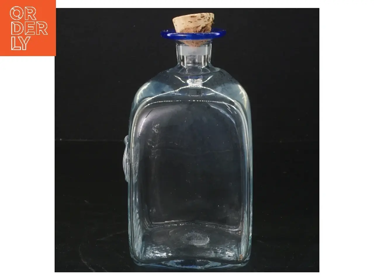 Billede 3 - Glasflaske med korkprop (str. 17x8x8 cm)
