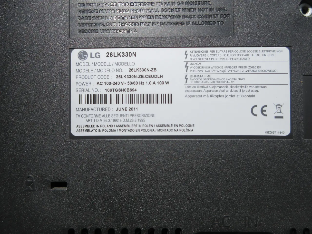 Billede 2 - LG FladskærmsTV 26"