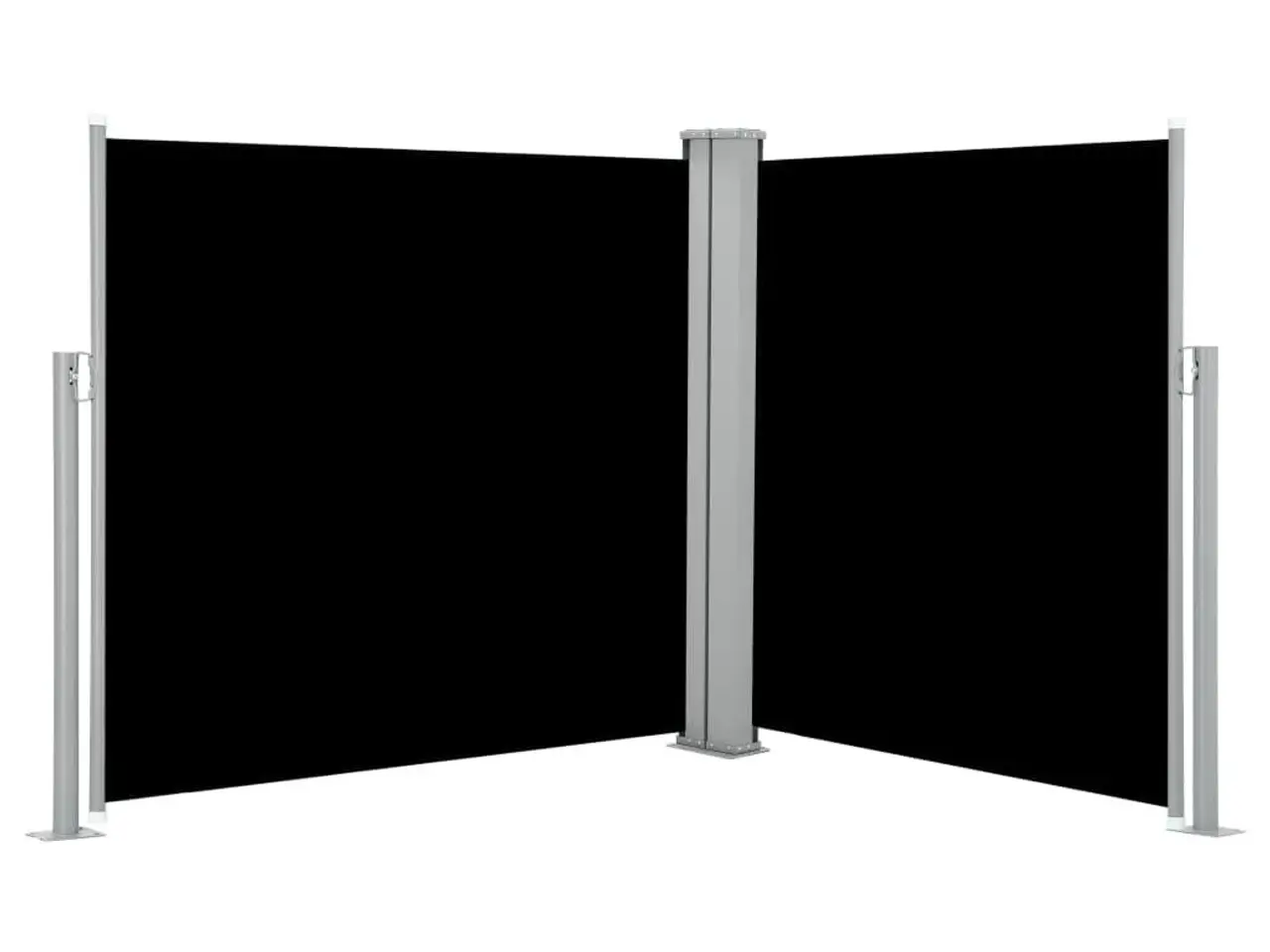 Billede 1 - Sammenrullelig sidemarkise 120 × 600 cm - sort