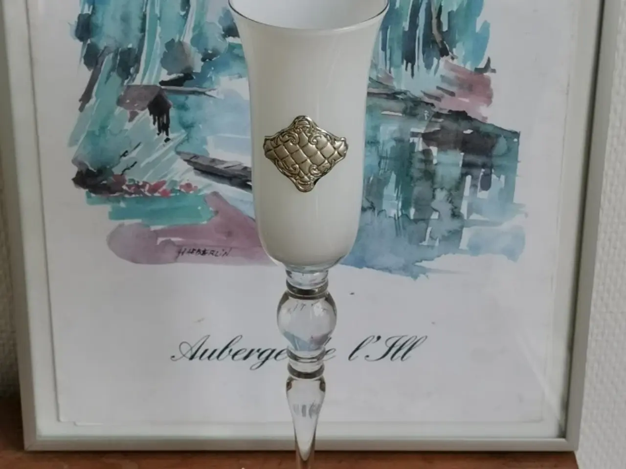 Billede 1 - Champagneglas med dekoration