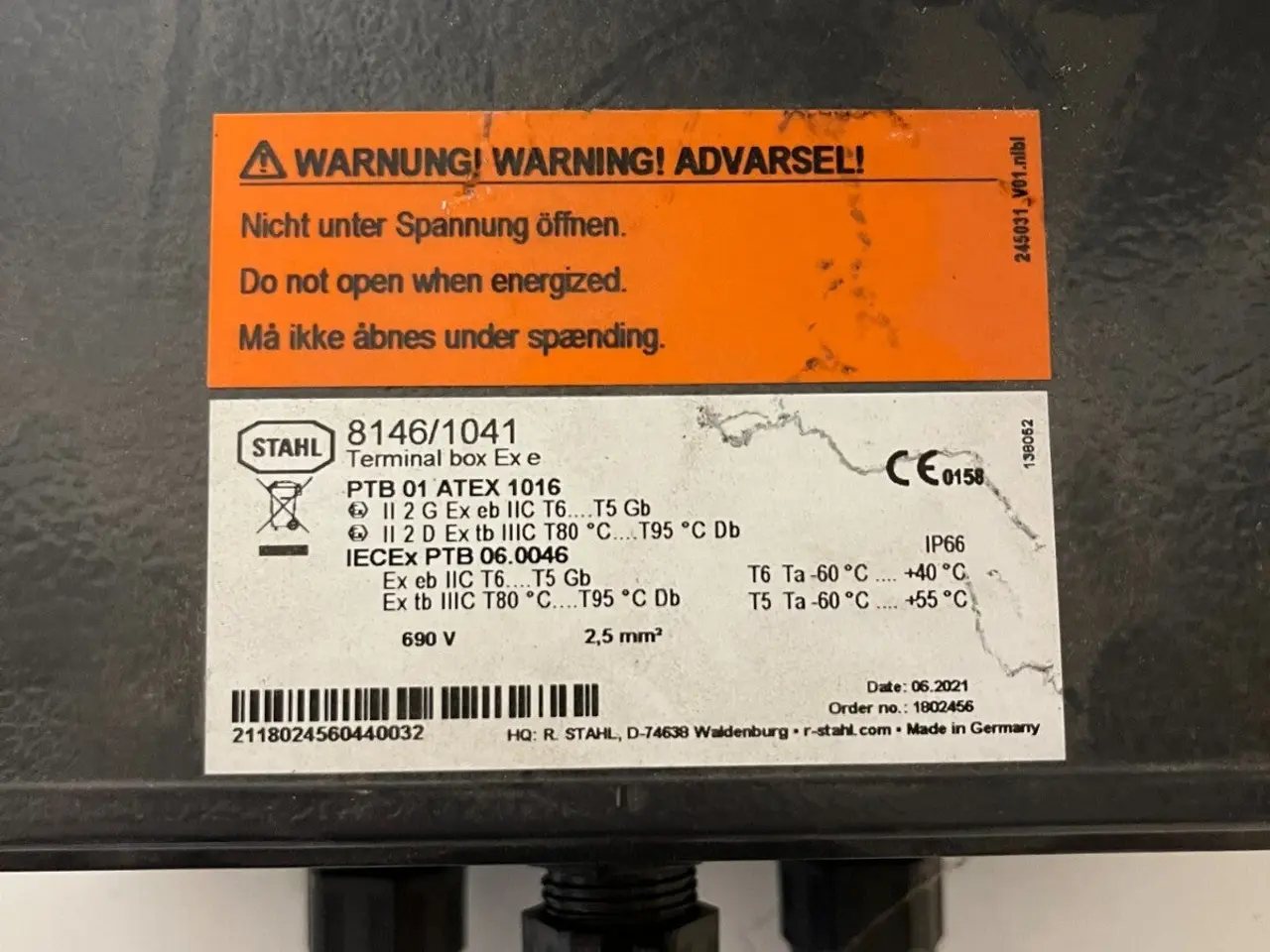 Billede 2 - R. STAHL 8146/1041 Explosion-Proof ATEX Terminal