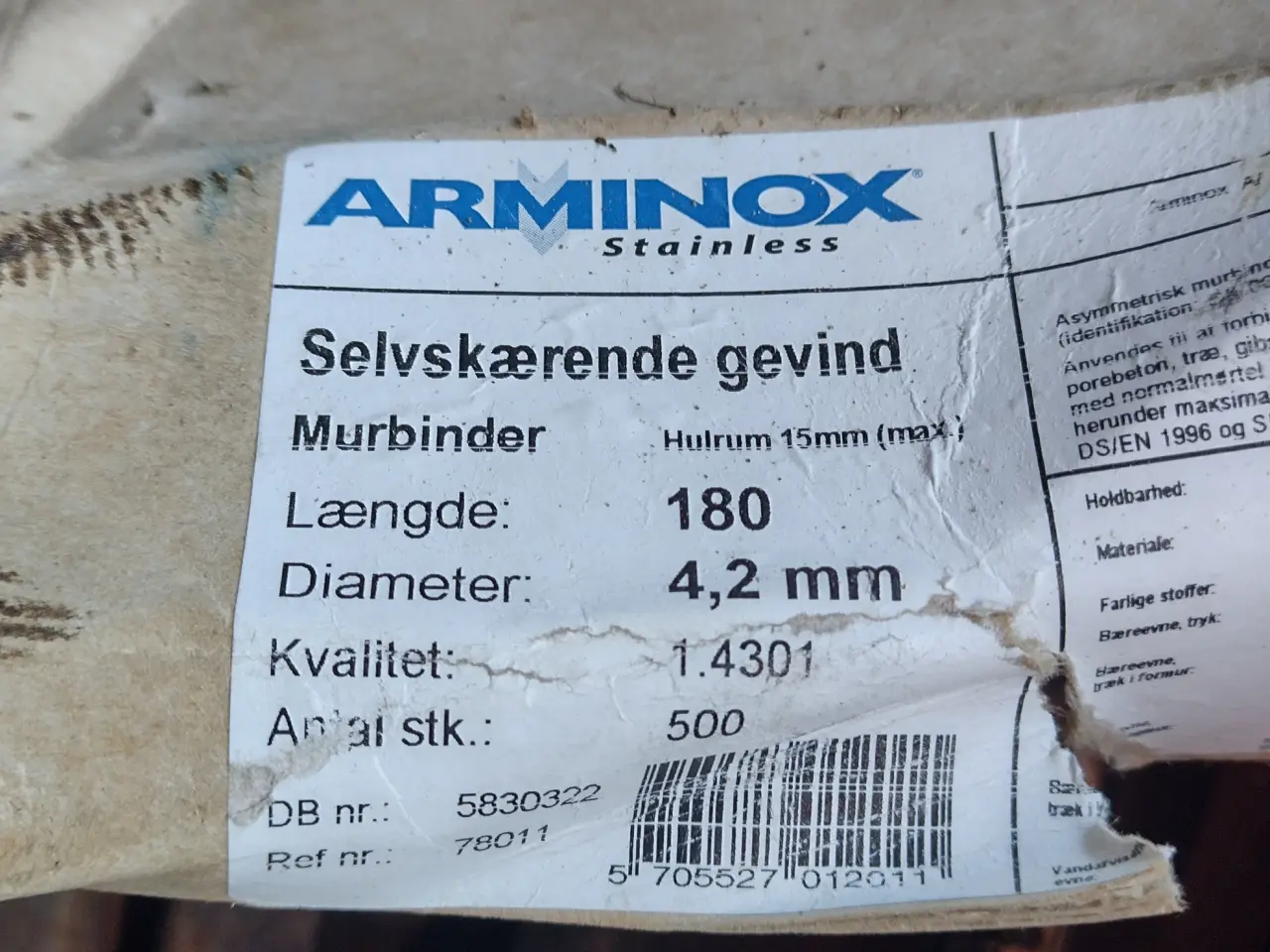 Billede 2 - Murbinder Arminox