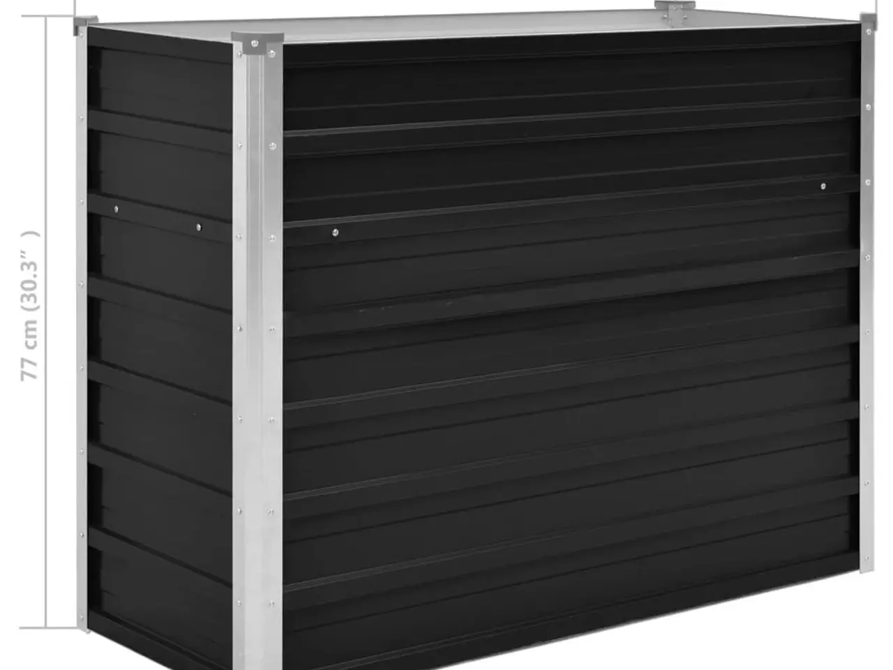 Billede 6 - Hævet plantekasse 100 × 40 × 77 cm - galvaniseret stål, antracitgrå