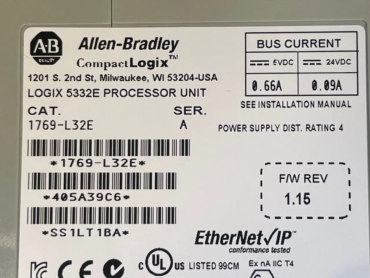 Billede 2 - Allen-Bradley CompactLogix 1769-L32E PLC System