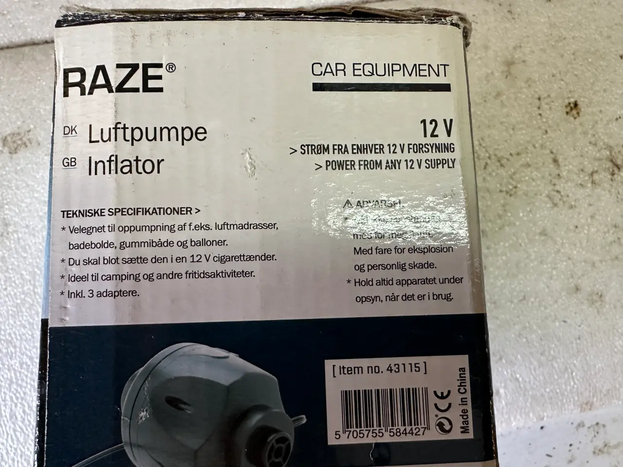 Billede 2 - RAZE 12 volt luftpumpe