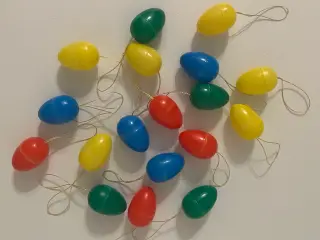 Påskeæg t/ophæng i plastic - RETRO